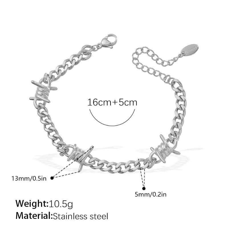 

Meier Thorny cuban chain men s bracelet stainless steel plated 18k gold trendy fashion hip hop necklace
