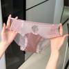 Ladies Summer Light Luxury Satin Lace Hollow Sexy Ribbon Mesh Yarn Breathable Briefs