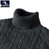 Men's Soft Cotton Turtleneck Sweater with Velvet Lining - Thick, Warm, and Stylish