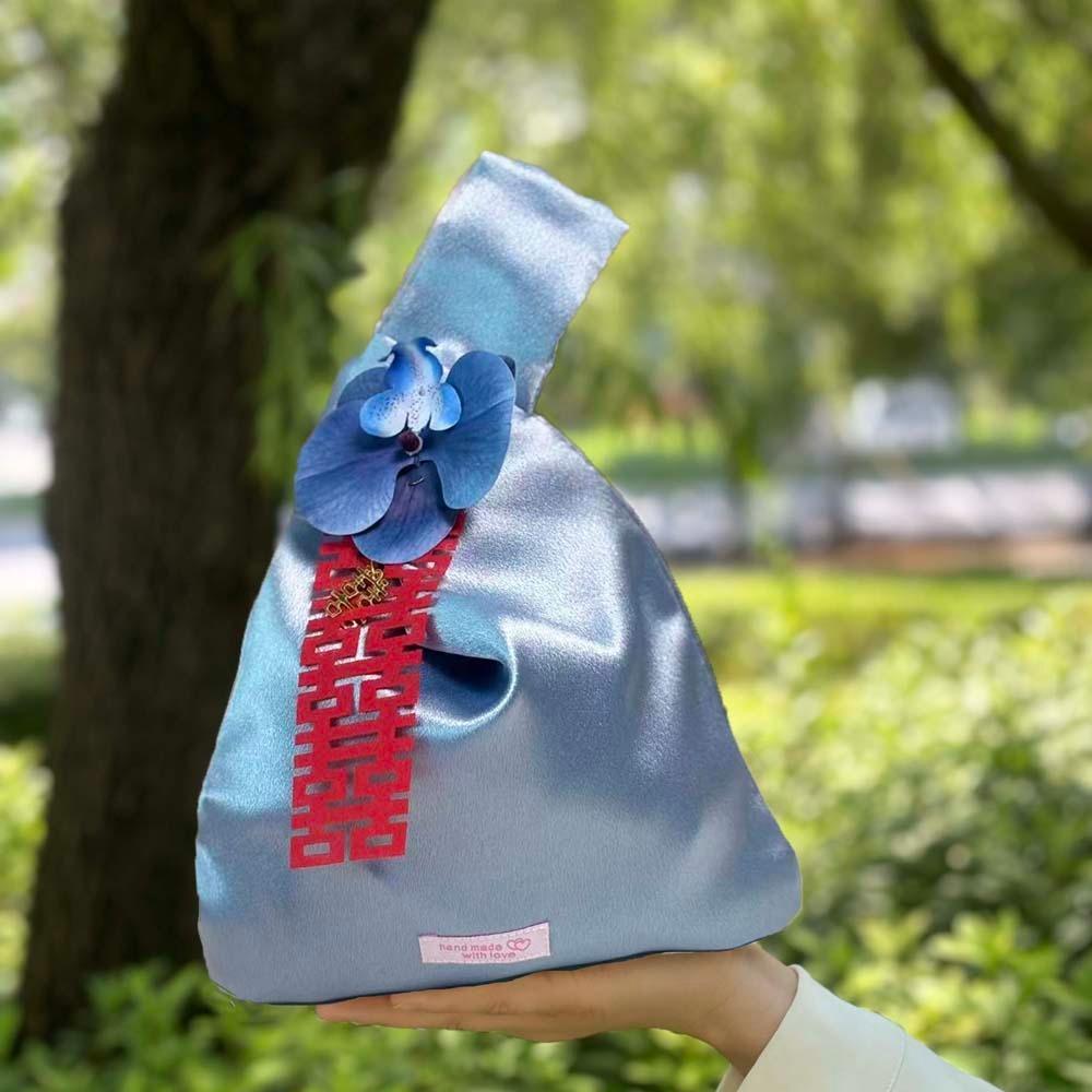 Paper-cutting Butterfly Orchid Pouch Flower Pendant New Chinese Style Handbag  Bridesmaids