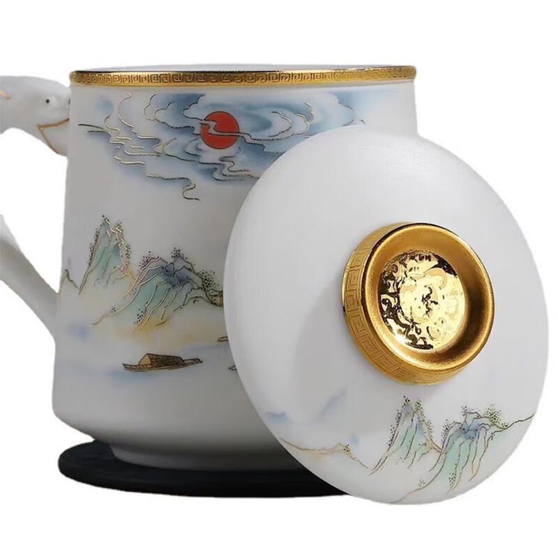 Cha Xun Dehua Ceramic Personal Tea Infuser Mug