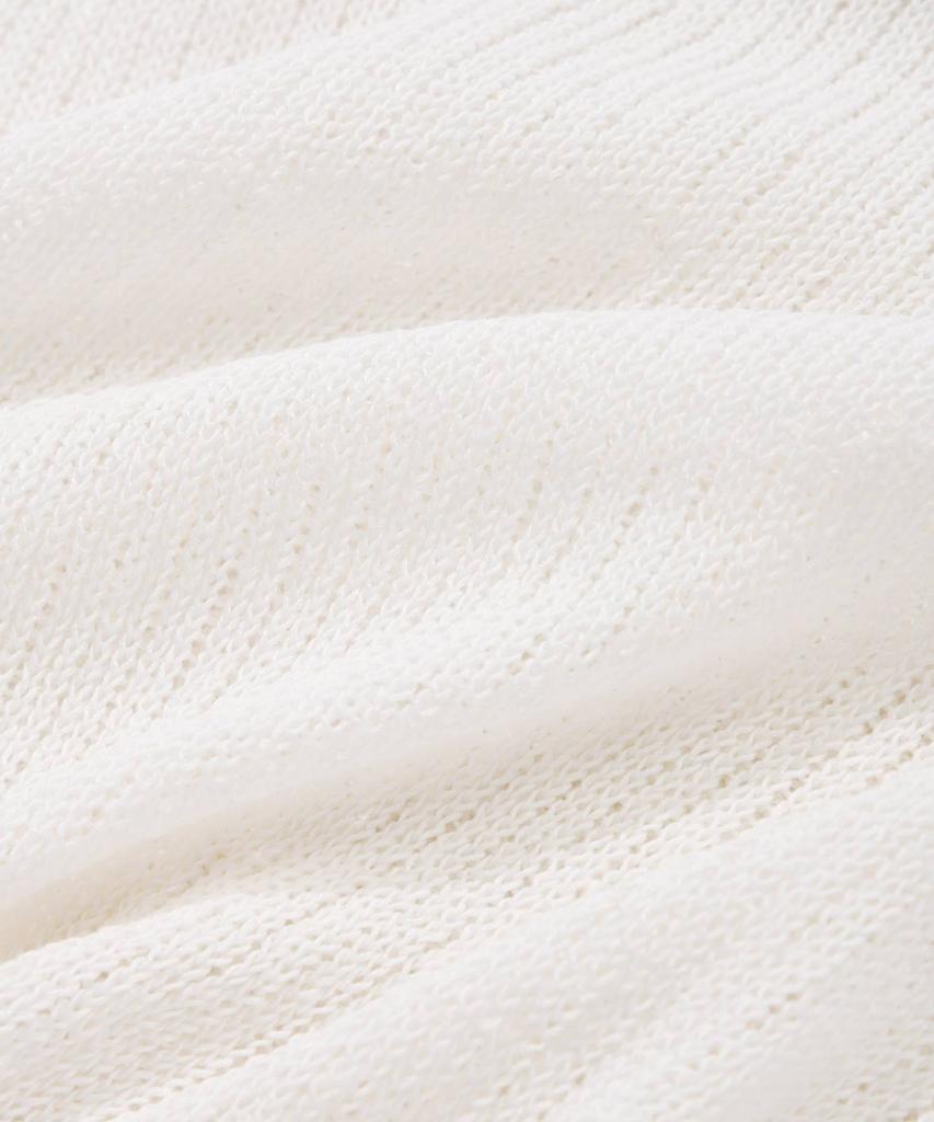 COVERNAT WOMAN Collar Lace-Up Crochet Half Knit Ivory