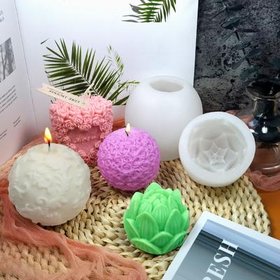 Rose Lotus Silicone Mold For Scented Candle Soap Wax Diffuser Stone Craft