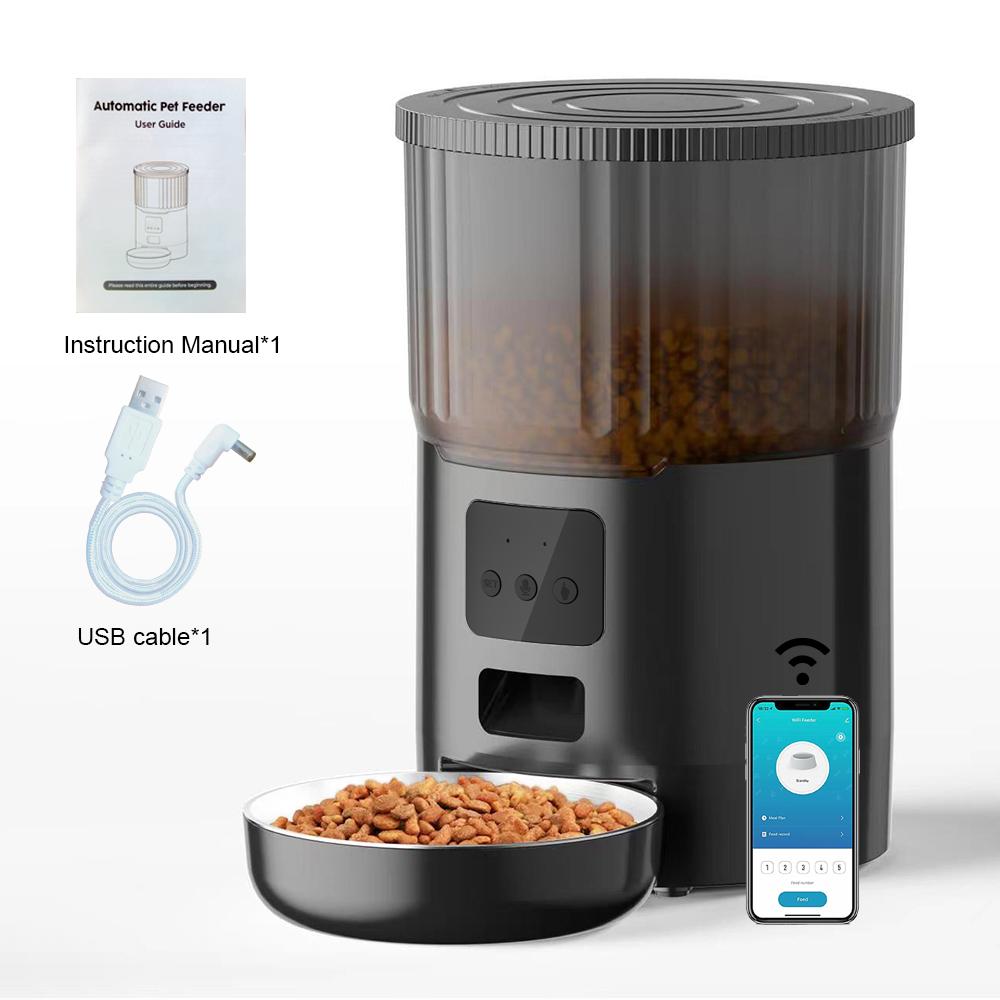 Automatic Pet Feeder Cat Feeder With Timing Quantitative Voice  Food Dispenser For Cats Dogs Rabbit Remote Control Auto Feeder