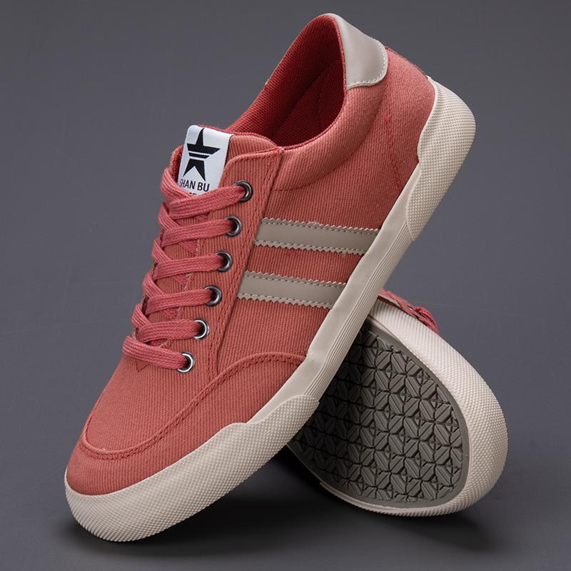 Fashion 2024 Vintage Red Vulcanize Shoes Men Breathable Leisure Canvas Shoes For Men Lightweight Casual Flat Sneaker Men zapatos de lona
