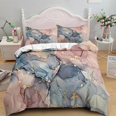 Set Letto in Marmo Misura King/Queen, Copripiumino Marmo Grigio Oro Uomini Adulti Arte Astratta Moderna Tie Dye Gotico Copripiumino Morbido