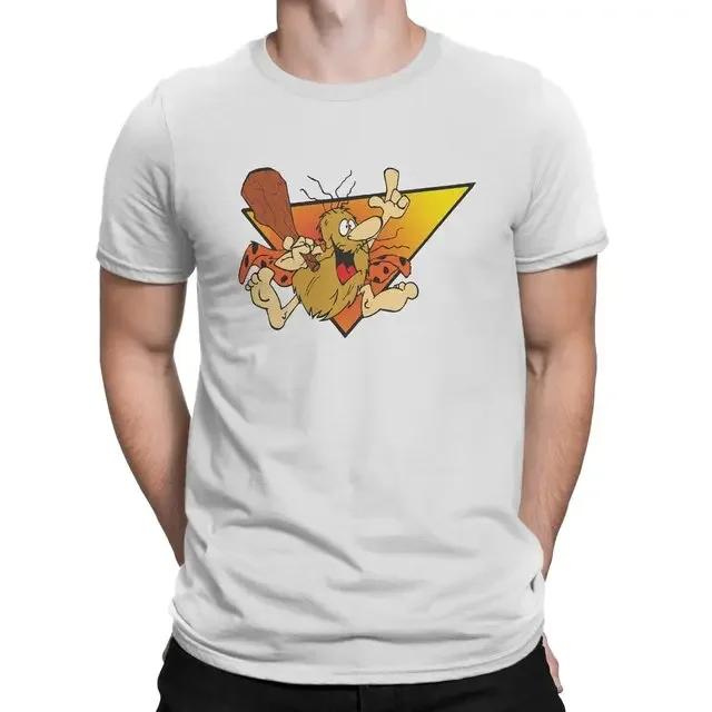 Funny Captain Caveman Cavey 1980s Cartoon Print Tops Men Clothing Ropa Hombre Camisetas Hanna Barbera Graphic TShirt Oversized