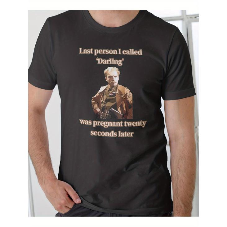 Men S Black T-Shirt Inspired by The Blackadder TV Series, Featuring Squadron Leader Lord Flashheart And The Phrase The Last Person I Called S чёрный