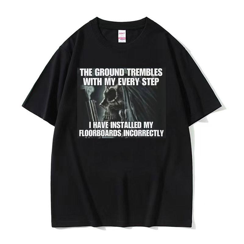 Autistic Funny Skeleton Meme Graphic T Shirt Men Fashion Gothic Retro T Shirts Male ONeck Oversized Short Sleeve Tshirt Unisex