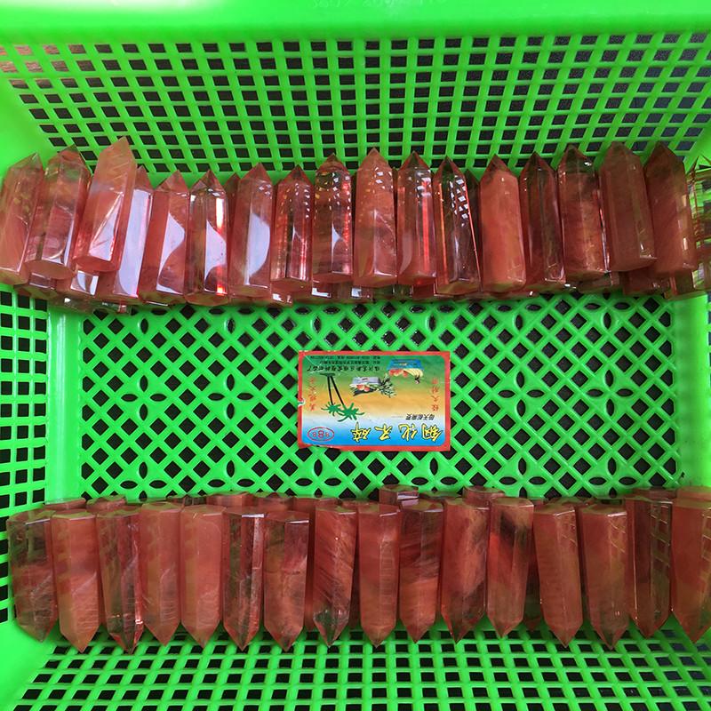 Pretty Red Rare Quartz Crystal Single Terminated Wand Healing Specimen Decor