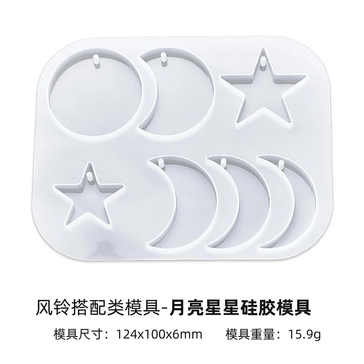 

Top Quality 1Pc Sun Moon Star Wind Chime Mold Resin Epoxy Casting Kit with Irregular Shape for DIY Wind Chimes KeychainsEarrings M