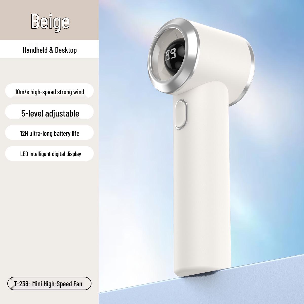 T318 Mecha Handheld Portable USB Fan: High-Speed, Stepless Speed Control, Mini Outdoor/Desktop.