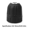 3/8in-24UNF Self-Tightening Electric Drill Chuck Adapter 0.8-10mm for Lathe Milling Machine Tool