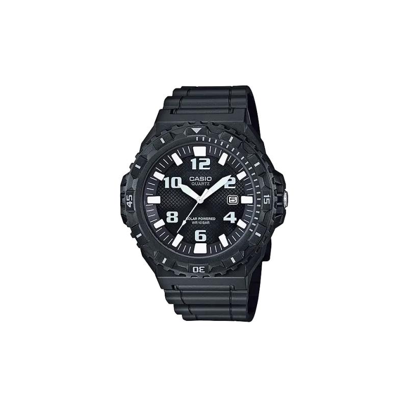 

Watch Quartz movement Stainless steel case Black dial 100 meters waterproof Men s watch MRW-S300H-1BV чёрный