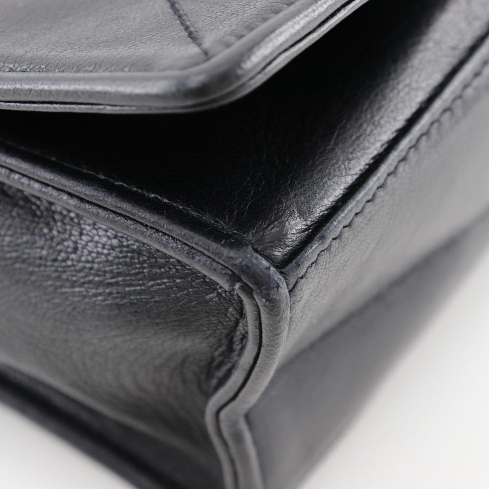 CHANEL ChainShoulder Shoulder Bag Diamond stitch Matelasse black lambskin Women Used