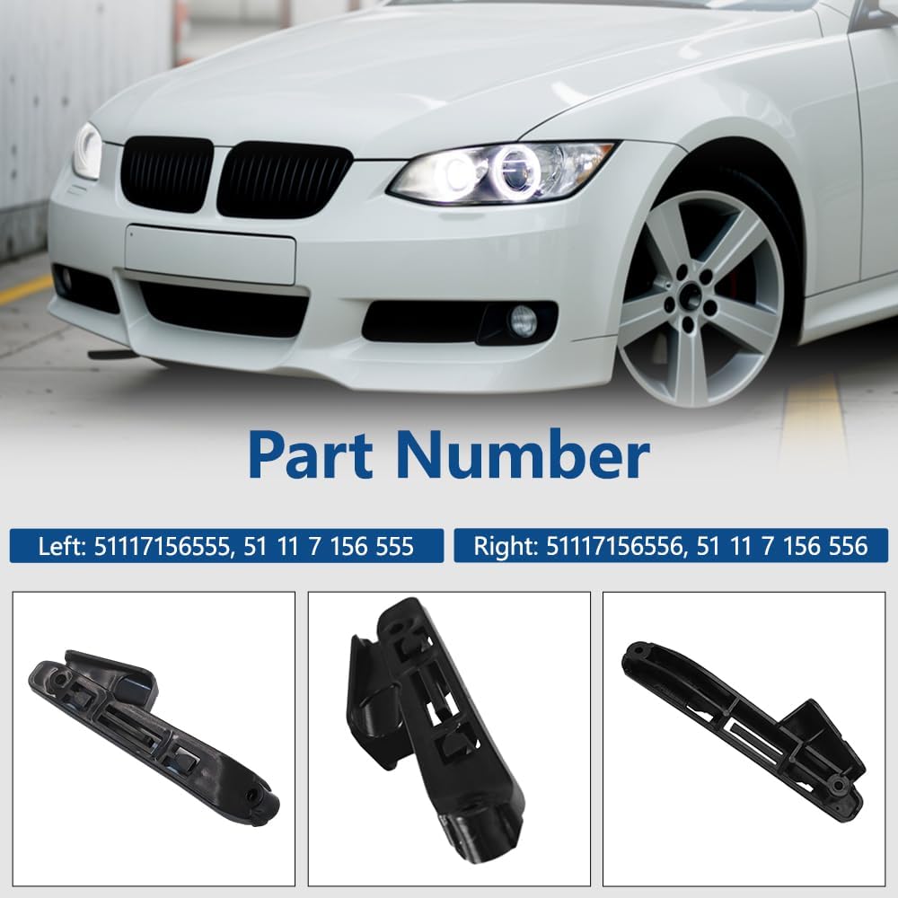 Front Bumper Bracket Guide, 51117156555/5111 7156 555, Compatible with BMW 3 Series E92 LCI 11/2008-06/2013, E92 05/2005-02/2010, E93 LCI