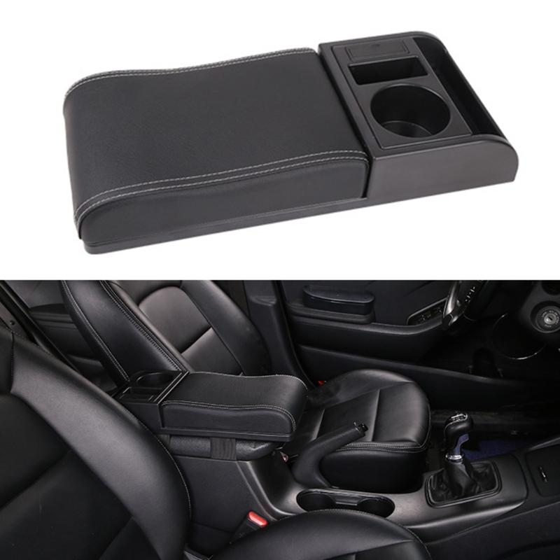Universal Center Console Armrest Cushion for Vehicle SUV Auto Breathable Pad Seat Elbow Support with Storage Compartment