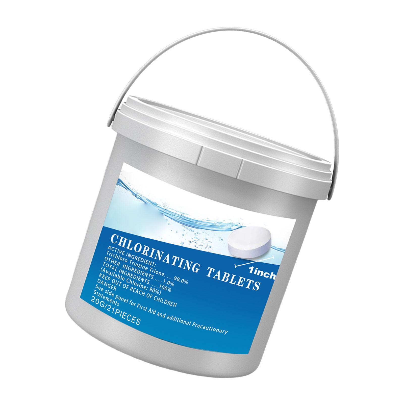 

21 шт. Таблетки для очистки бассейна Многофункциональные хлорные таблетки для кристально чистой и безопасной воды для плавания