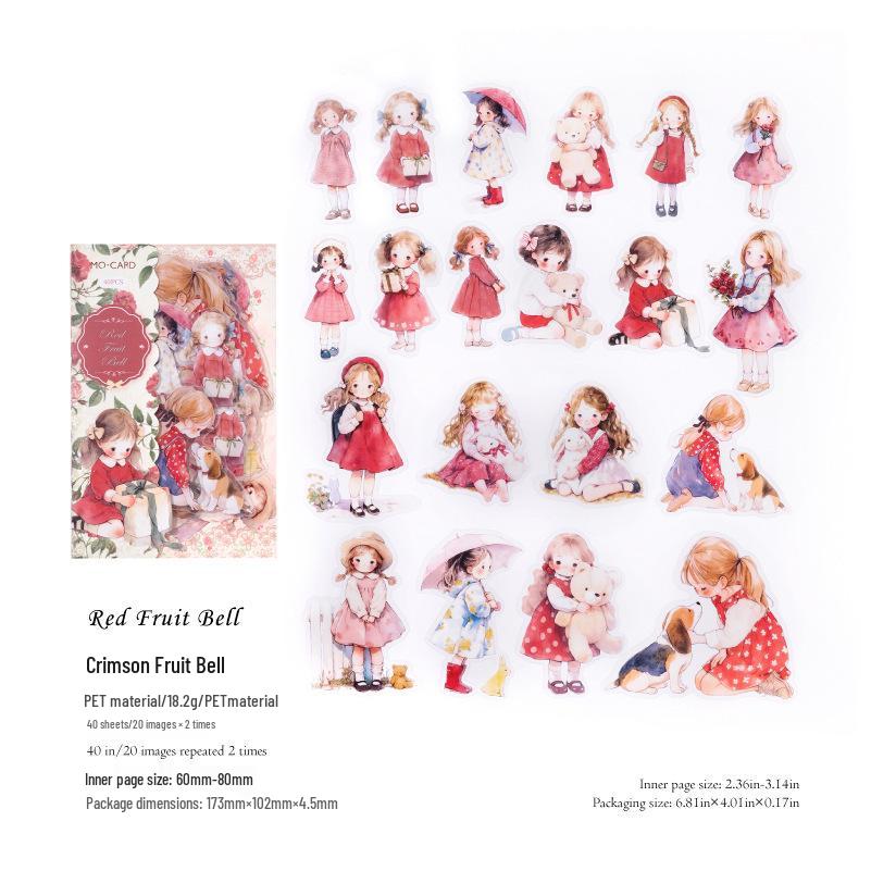 

Mò Mò Dollhouse Series: Cute Girl PET Sticker Pack for Children s Journal Decoration & Collage