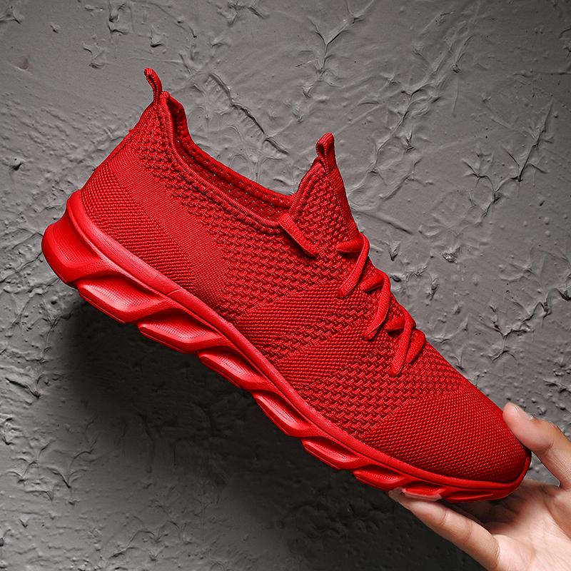 New Men Jogging Casual Walking Leisure Loafers Brand Outdoor Fashion Running Shoes Lace-up Breathable Comfortable Sneakers Blade
