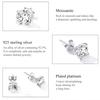 BAMOER 925 Sterling Silver Moissanite Stud Earrings for Women Wedding Gift Top Quality Dazzling Earrings Fine Jewelry
