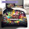Colorful Music Pattern Bedding Quilt Set Quilt Cover Pillowcase Home Decoration Gift (1 * Duvet Cover + 2 * Pillowcase, Without Core)