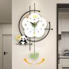 Panda Wall Clock Creative Cartoon Wall Clocks Modern Minimalist Household Clock Living Room Aesthetic Decoration Accessories