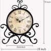 Table Clock Antique Style 10 In Dial 6 In Desk Analog Clock Art Unique for Home Office Decor Iron Metal Glass Colour (Antique) (Black)