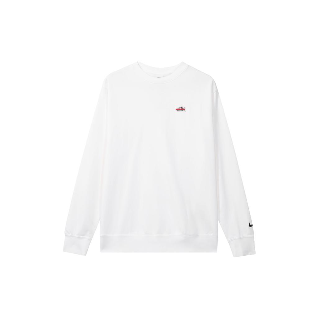 Nike Logo Embroidered Crew Neck Sweatshirt Men Tops White FZ5203-100
