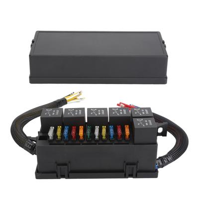 Sicherung Relaiskasten 12V 6 Relais 11 ATC ATO Sicherung Wasserdichter Relaisblockkasten für Auto Yacht Boot