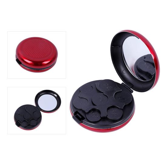 Coin Organizer with 7 Slots Large Capacity Built-in Mirror Compact Design Portable Travel Yen Coin Organizer Dispenser