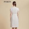 PORTS Women's Short Sleeve V-Neck Knit Midi Dress