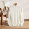 Men's 100% Pure Cashmere High-Neck Sweater - Autumn/Winter White Knit Base Layer