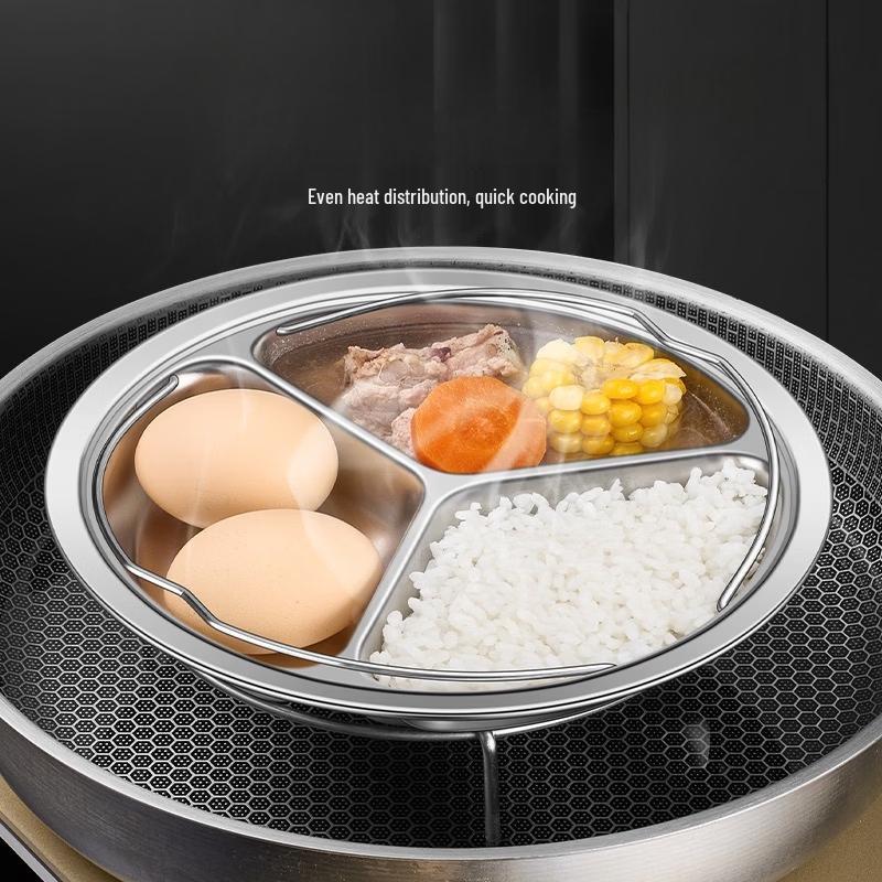 

Stainless Steel Multi-Compartment Steaming Plate