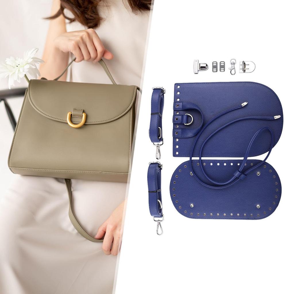 PU Leather Backpack Making Kits Handmade Bag Knitting Crochet Set with Bag Straps Bag Accessories for Bag Making