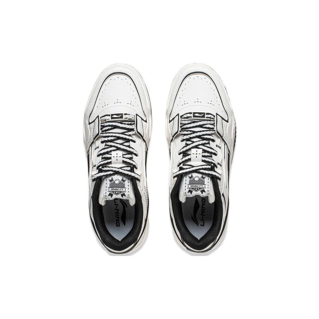 Li Ning Yuebai Breathable And Lightweight Low top Skateboard Shoes Women's White Black AGCS252-21