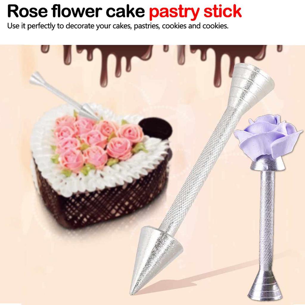 Roses Flower Holder Decoration Pastry Sticks Baking Cone Piping Cake Cream TLO