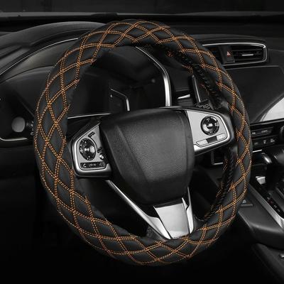 Universal Anti Slip Steering Wheel Cover Breathable Trendy Leather Protection Protector 38cm Car Accessories Car