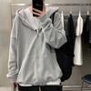 Sweat à capuche décontracté pour homme Printemps/Automne Multi-poches Tendance Japonaise, Gilet d'extérieur ample Tendance Nationale Élégant