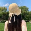Knitted fisherman's hat children's breathable hollow sun hat spring and summer face small casual versatile beach basin hat