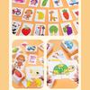 32 ks Párovací karty pro batolata Raná montessori vzdělávací puzzle Hračky Kreslené puzzle Zvíře Barva Tvar Kognitivní trénink Dárky