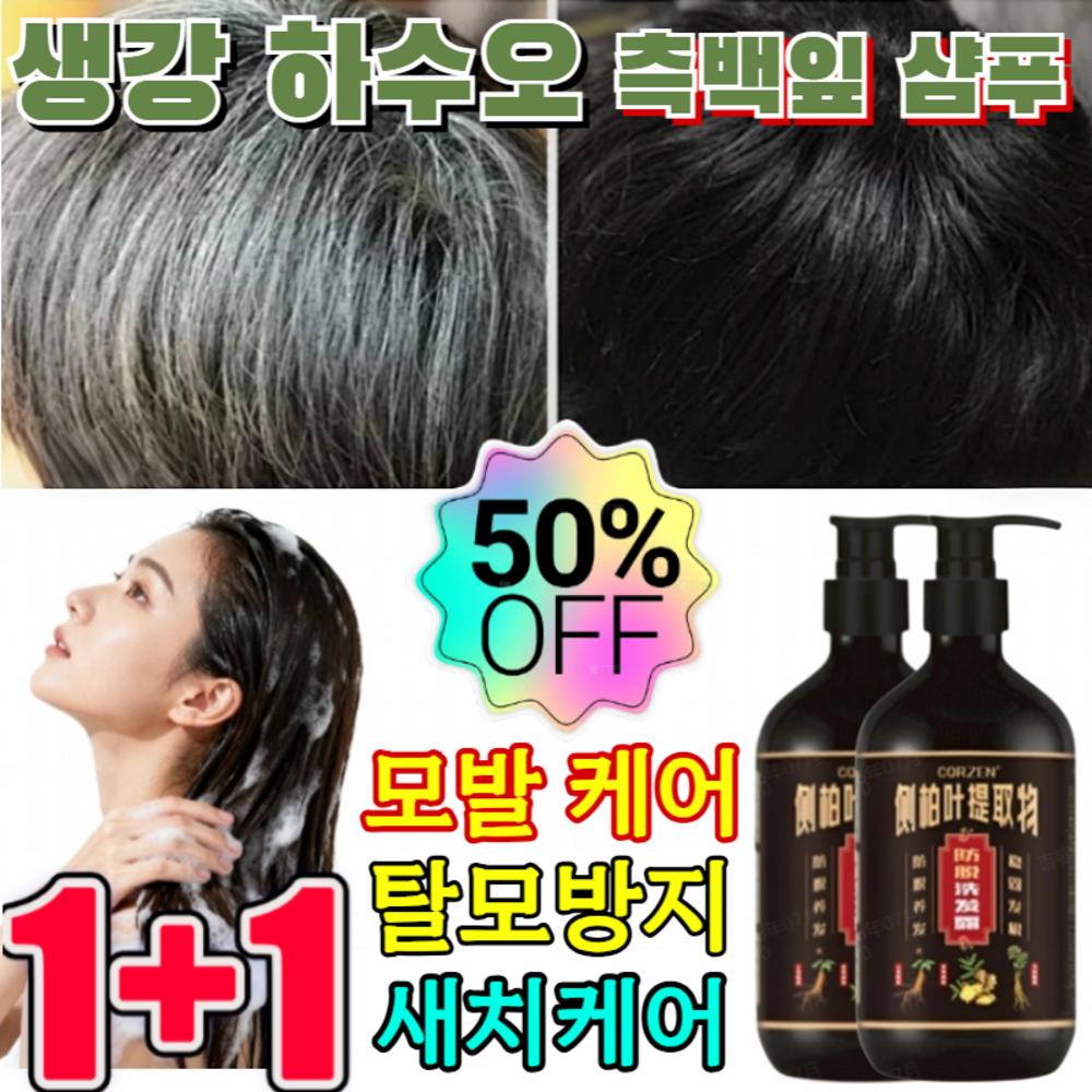 Ginger Polygonum Multiflorum Thuja Leaf Shampoo Polygonum Multiflorum Herbal Shampoo Reishi Mushroom Gray Hair Shampoo, Gray Hair Care 1 Pcs 500ml