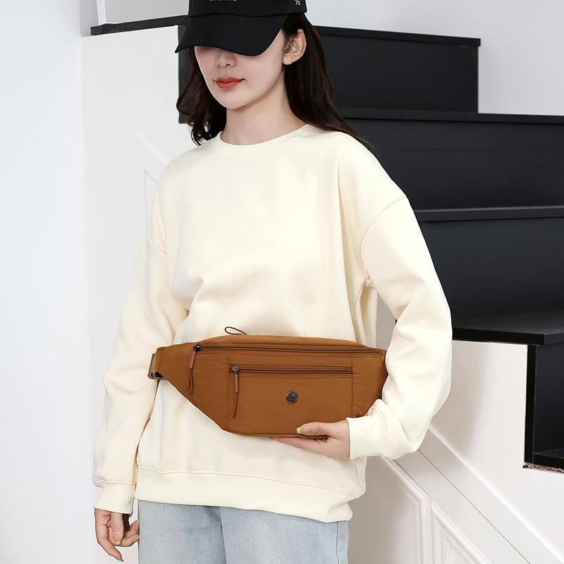 Sports Outgoing Waist Bag Lightweight Solid Color Women's Chest Bag Crossbody Bag