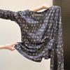 Vintage Floral Long Sleeve T Shirt With V Neck For Casual And Office Wear