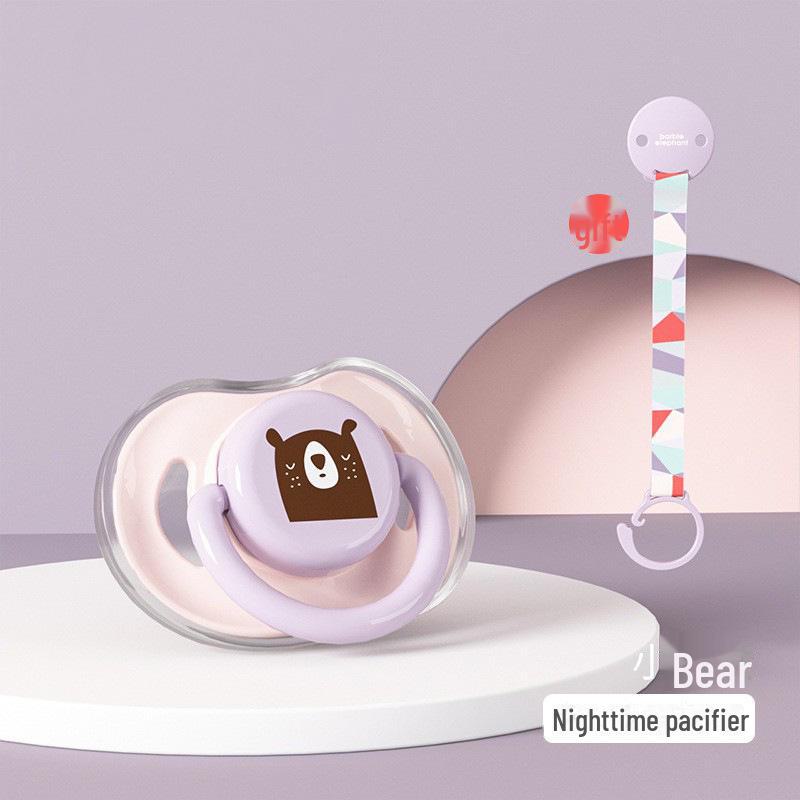 

Ультрамягкая силиконовая пустышка для новорожденных с успокаивающей имитацией грудного молока и цепочкой, препятствующей падению, для поддержки сна