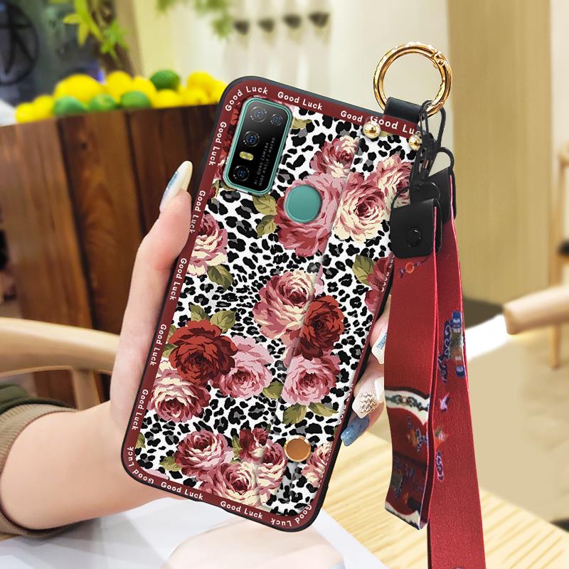 Lanyard Chinese style Phone Case For Doogee N30 Anti-dust Elderly lady Wrist Strap Phone Holder Protective Wristband