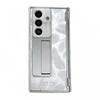 Transparent Electroplated PC Case Galaxy Z Fold8 Ultra Shockproof Magnetic Stand Cover In Star Feather