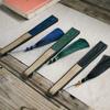 Moganshan Vintage New Chinese-Style Bamboo Leaf Fan, Summer Firefly Ancient Style Cotton Fan, Portable Folding Fan To Match Hanfu