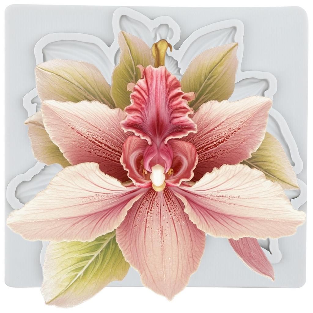 Flower Silicone Molds Orchid Daisy Rose Flower Fondant Mold Cake Decorating Tools Cupcake Topper Chocolate Candy Craft Gum Paste Polymer Clay