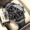POEDAGAR National Top Swiss Brand Multifunctional Sports Chronograph Moon Phase Men's Watch Quartz Watch